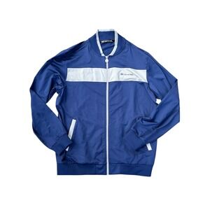 Travis Mathew Men XL Full Zip Track Performance Jacket Stripe Athleisure Casual‎